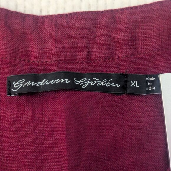 Burgundy Linen Gudrun Sjoden Dress - Picture 5 of 7